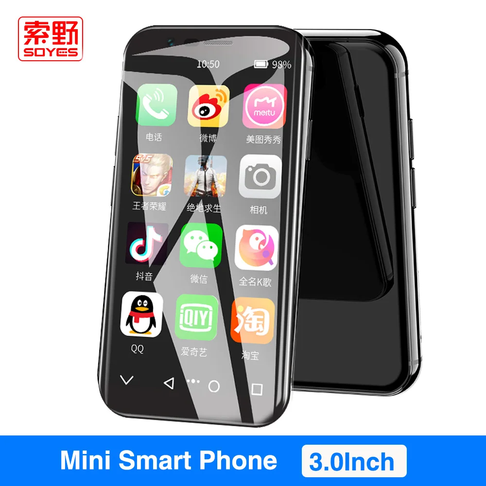Pequeño Smartphone SOYES XS Android 6,0 MTK6737 Quad Core 3,0 pulgadas 4G teléfono móvil 1580 mAh Wifi cuerpo de vidrio copia de seguridad del teléfono celular Pequeño Smartphone SOYES XS Android 6,0 MTK6737 Quad Core 3,0 pulgadas 4G teléfono móvil 1580 mAh Wifi cuerpo de vidrio copia de seguridad del teléfono celular
