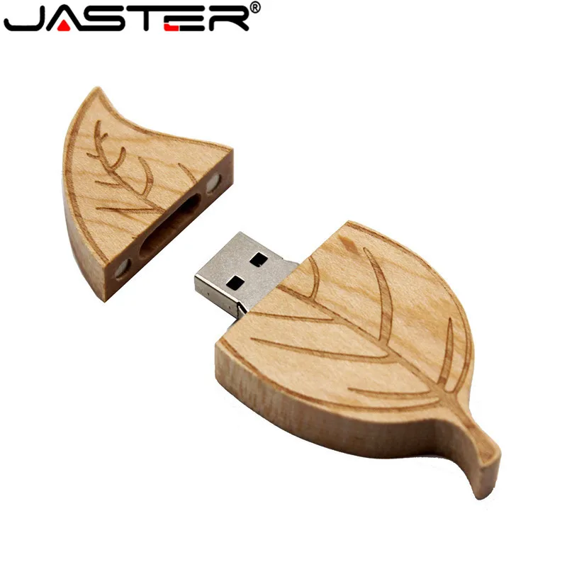 USB флеш накопитель JASTER с деревянными листьями 4/8/16/32/64/2 0 ГБ|USB флэш-накопители| |