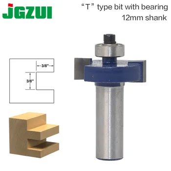 

1pcs/set High Quality "T" Type Bit With Bearing 12mm shank Dovetail Router Bit Cutter wood working