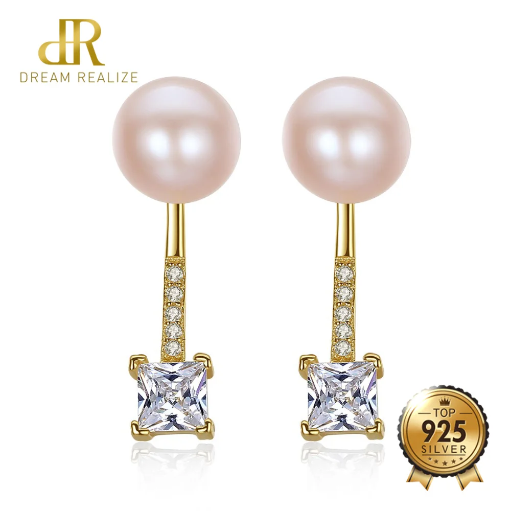 

DR Brand Romantic S925 Jewelry Two Wearing Methods AAAAA 925 Sterling Silver Natural Pearl Stud Earrings for Women Daily Wear