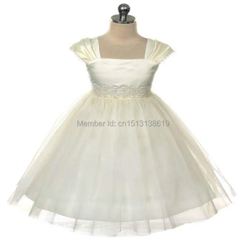 white flower girl dress size 16