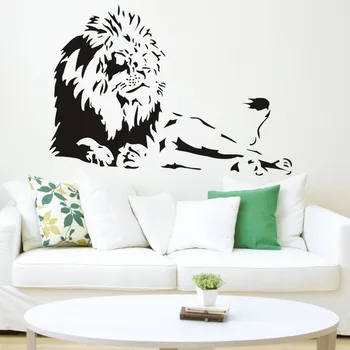 

Hot sale New Cartoon DIY male lion Sticker for living room Wall Sticker Decoration Living Room Home Decoration