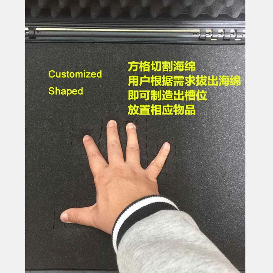Long size 1066*343*133mm waterproof outdoor plastic gun case with uncut foam inside