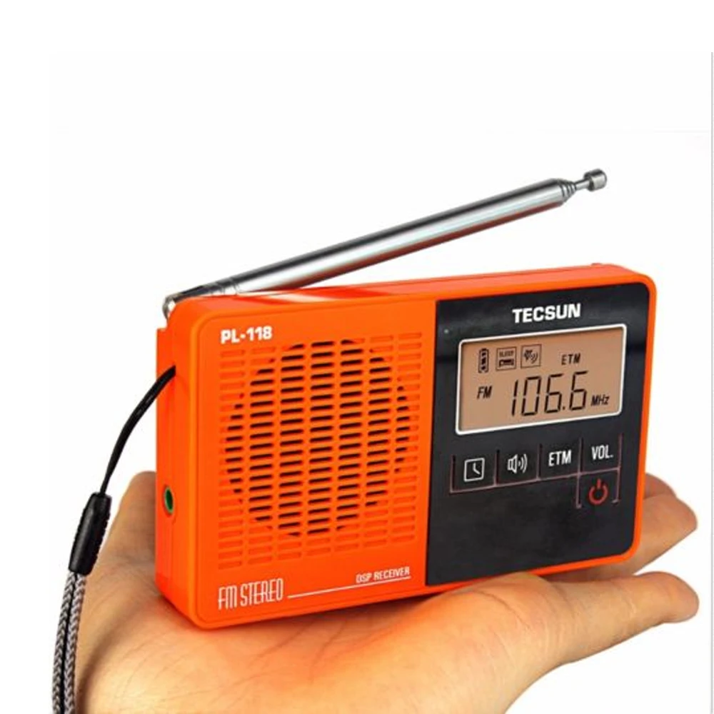 TECSUN PL-118 ультра-светильник мини-радио PLL DSP fm-диапазон радио Интернет портативный Am fm-радио FM: 76,0-108MH/87,0-108 MHz