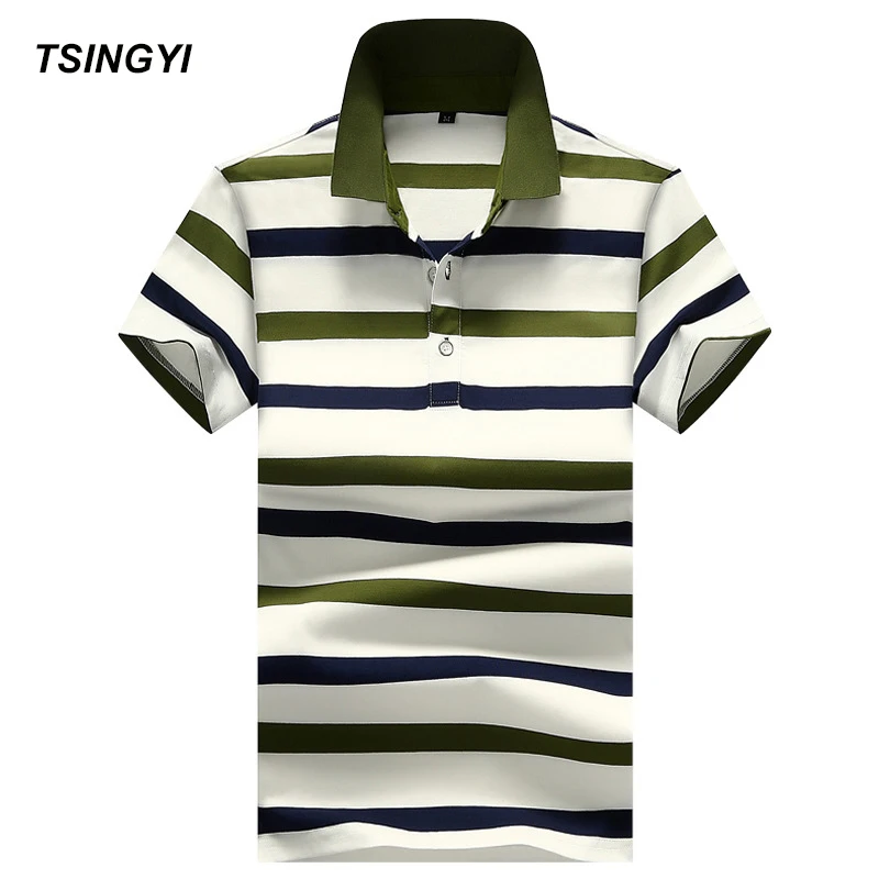 

Tsingyi New 2017 Striped Polo Shirt Men Camisa Masculina Summer Casual Turndown Collar Short Sleeve Cotton Polo for Men Shirts