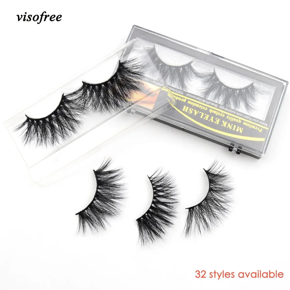 

Visofree 27mm Lashes 3D Mink Eyelashes 25mm 5D Eyelashes Full Strip Lashes Handmade cruelly-free Mink False Eyelashes Makeup