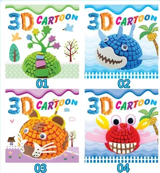

1 pcs Handmade 3D Children Puzzle DIY Foam Mosaic Stickers Art EVA Cartoon 3D Sticker Creative Educational Toys For Kids