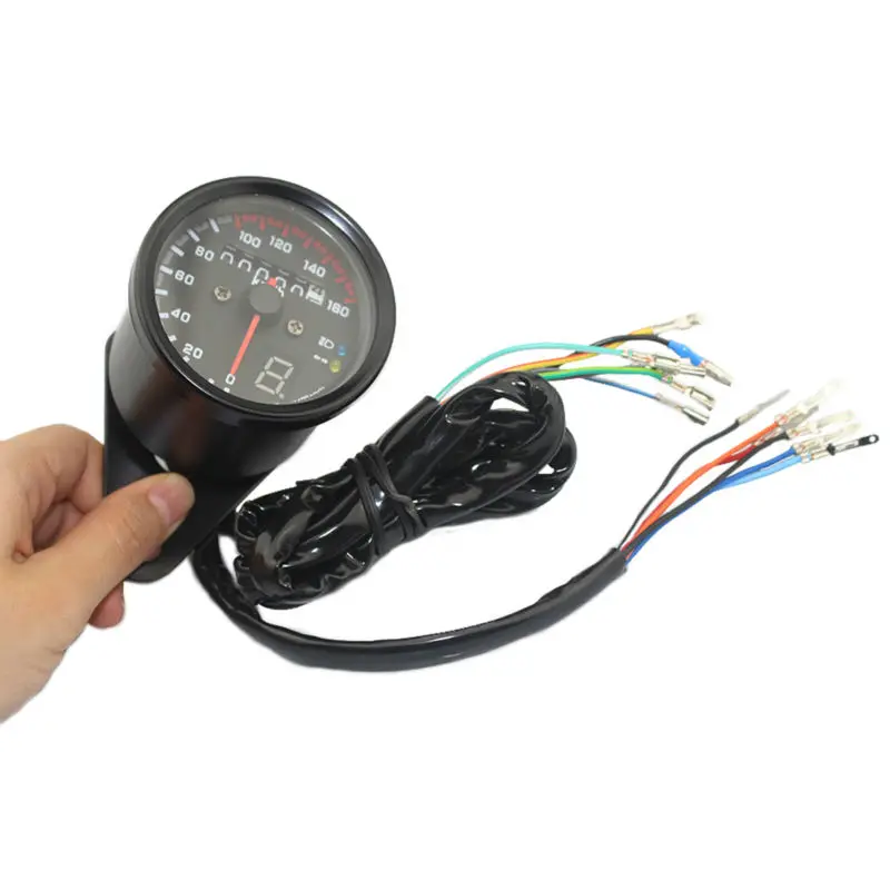 Details About Motorcycle Dual Odometer Speedometer Digital Gear Gauge Kmh Led Backlight Signal