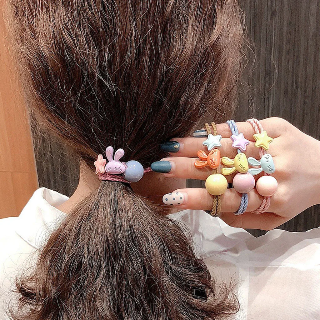 

Women Girls Kids Hair Band Ties Rope Ring Elastic Hairband Ponytail Holder
