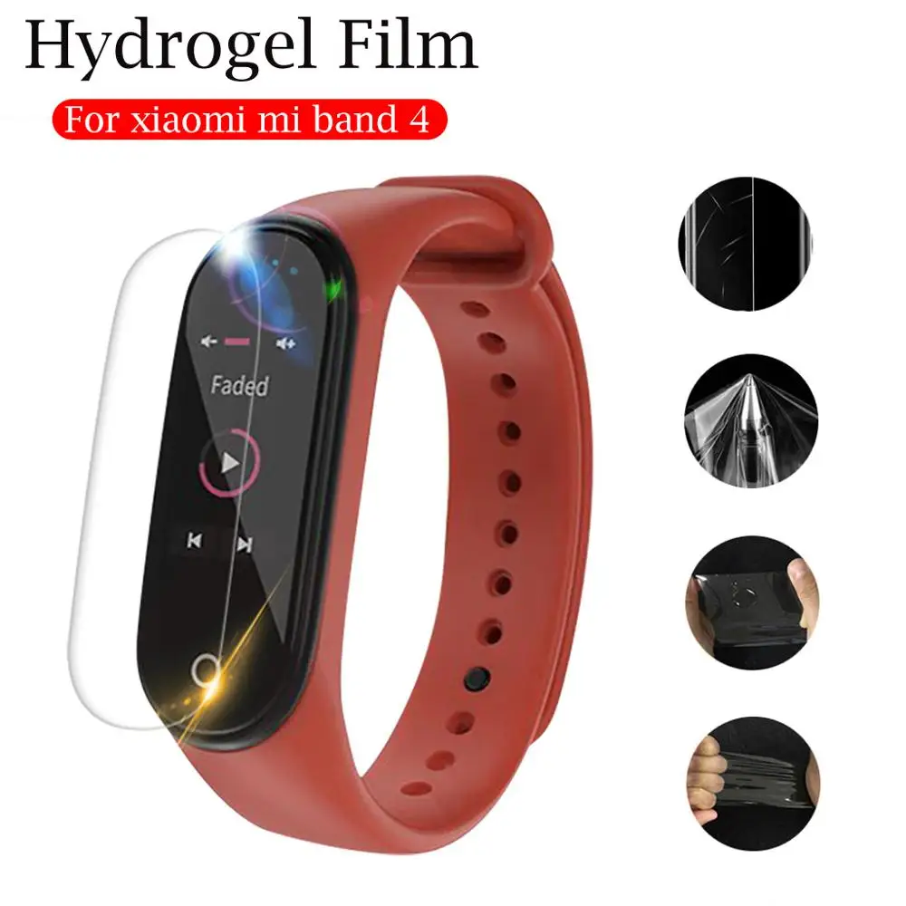 

5 Pcs/set Screen Protector for Xiaomi Mi Band 4 Bracelet Anti-scratch Protective Film Cover Soft for miband 4 miband4 Not Glass