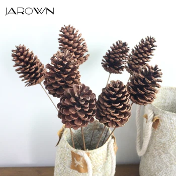 

JAROWN Wooden Decoration Dried Pine Nuts 10cm Pine Cones For Christmas Holiday DIY Party Ornament Home Office Decor Supplies