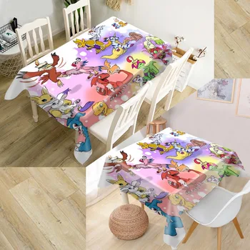

Shunqian Custom Digimon Tablecloth Square /Rectangular Tablecloth For Wedding Table Cloth Cover TV Covers Tea Tablecloth