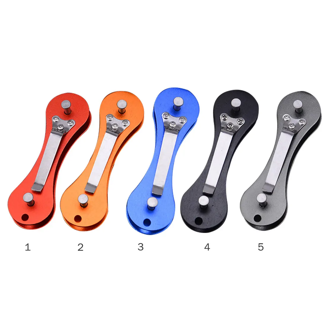 

Key Holder Key Organizer Aluminum Alloy Keybone Holder Key Clip Key Bar Light Multi Tool Travel Car Outdoor Camping Mini Tool