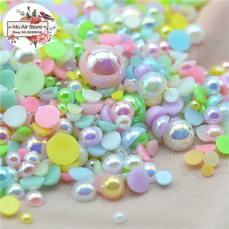 500 шт./лот разноцветные бусины с сердечками и жемчужинами 3 12 мм|craft jewelry|craft flatbackcraft
