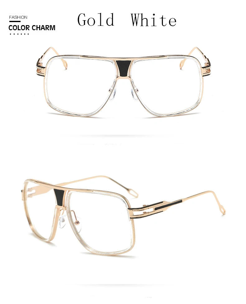 gold frame square sunglasses
