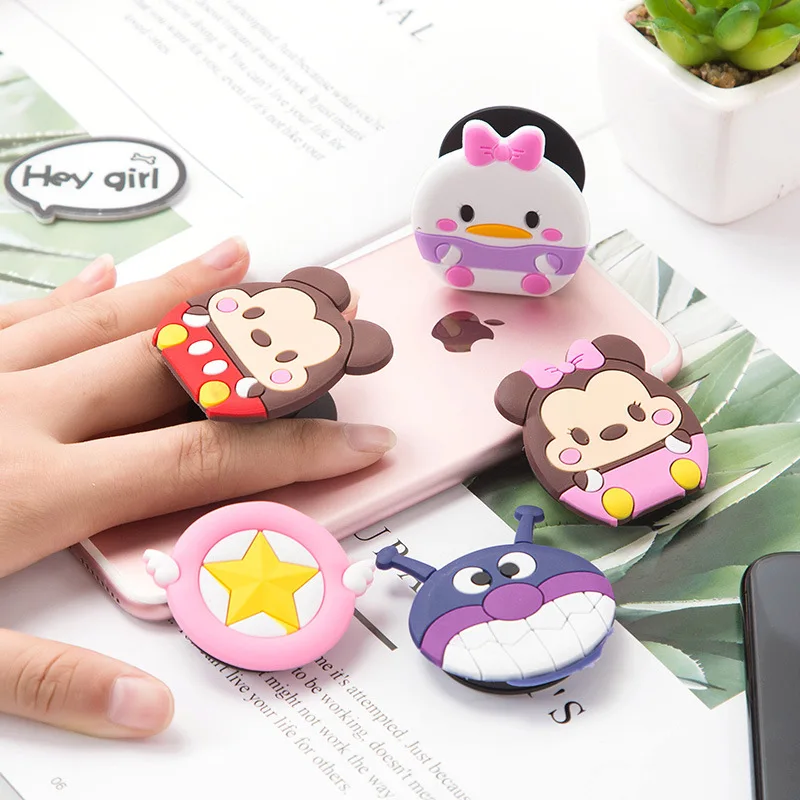

Universal Mobile Phone Stand Gasbag Bracket Expanding Finger car Holder for iphone 6 7 8 xs xiaomi Cartoon Hello Kitty Doraemon