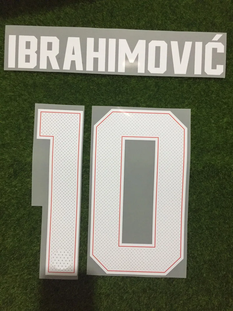 2017 2018 UCL Ibrahimovic Nameset POGBA Rashford Carrick de Gea mata LUKAKU печать устойчивая стирка