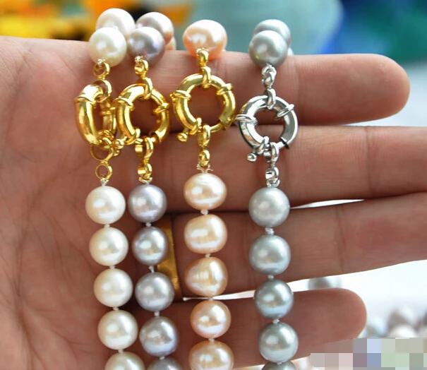 08219 круглый пресной воды жемчужное ожерелье 4 шт.|pearl nuggets|pearl likenecklace frog |