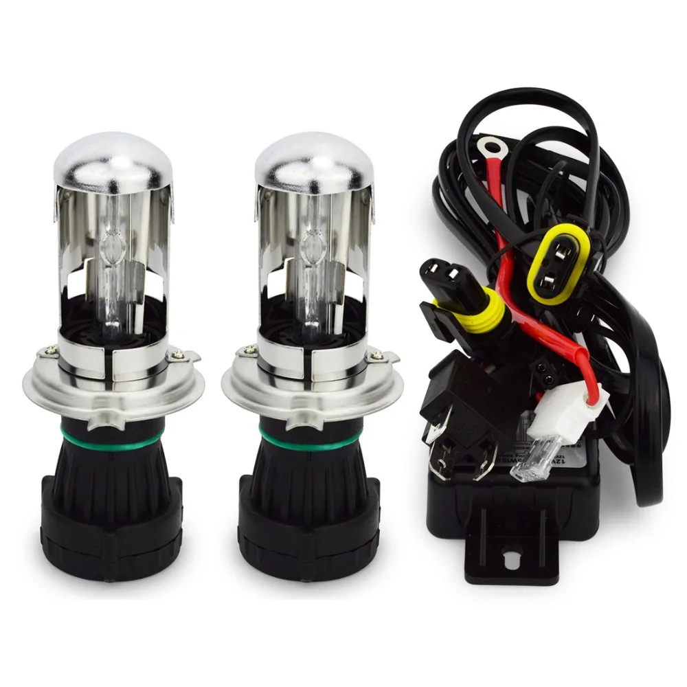 

AC 55w bi xenon H4 Bi-xenon Hi/Lo HID BIXENON REPLACEMENT Bulbs Headlight 4300K 5000K 6000K 8000K 10000K 12000K Relay Harness