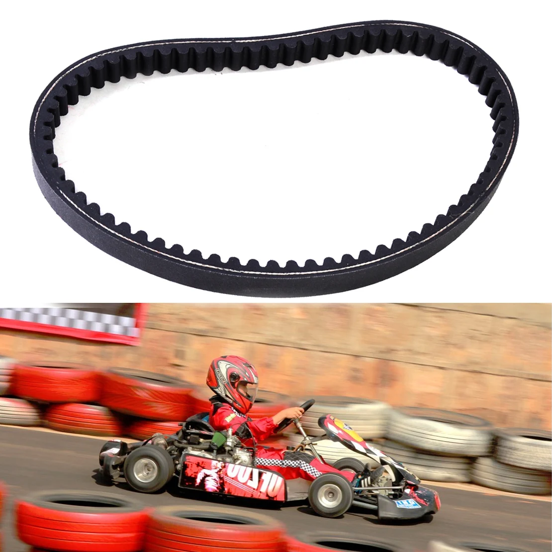 DWCX Rubber Go Kart Drive Belt 30 Series Replace Asymmetrical Torque
