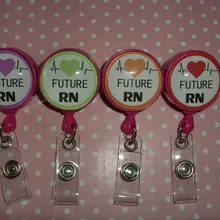 Future RN Студенческая медсестры оранжевый и зеленый, фиолетовый, красный выдвижной держатель для бэйджа 1 opcs/лот
