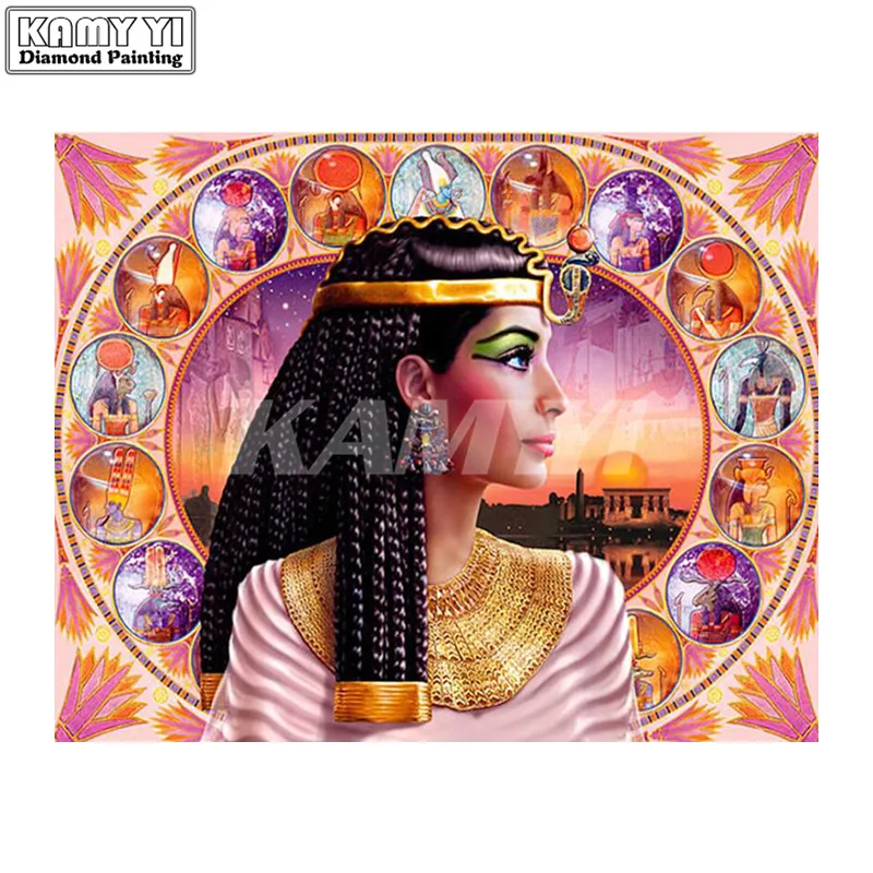 Full square diamond 5D DIY diamond embroidery Egyptian Beauty diamond painting Cross Stitch Mosaic Rhinestone_