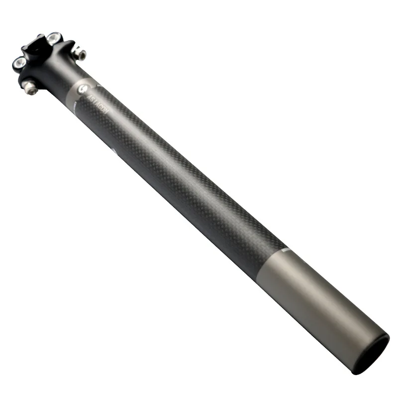 3K Carbon Fiber Bicycle Seat Post Double Screw Seatpost Fit for Road