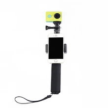 2 в 1 палка для селфи монопод с замок для телефона крепление для Gopro hero 5 Аксессуары для экшн-камеры для Xiaomi Yi 4k SJCAM Sport cam