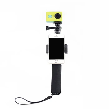 

2 in 1 Selfie Stick Monopod with Phone lock Clip Mount For Gopro hero 5 Action Camera Accessory for Xiaomi Yi 4k SJCAM Sport cam