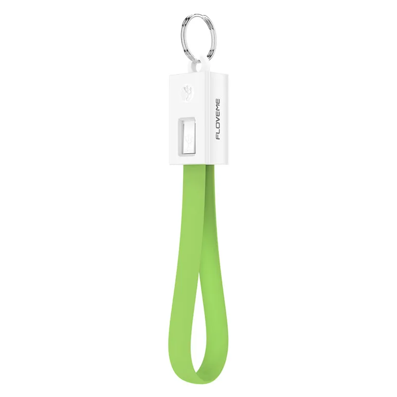FLOVEME USB кабель для iPhone 7 6 6s 8 plus мини брелок Micro USB кабель для iPhone X 5 S 5 SE кабель для зарядки и передачи данных для мобильных телефонов - Цвет: Green