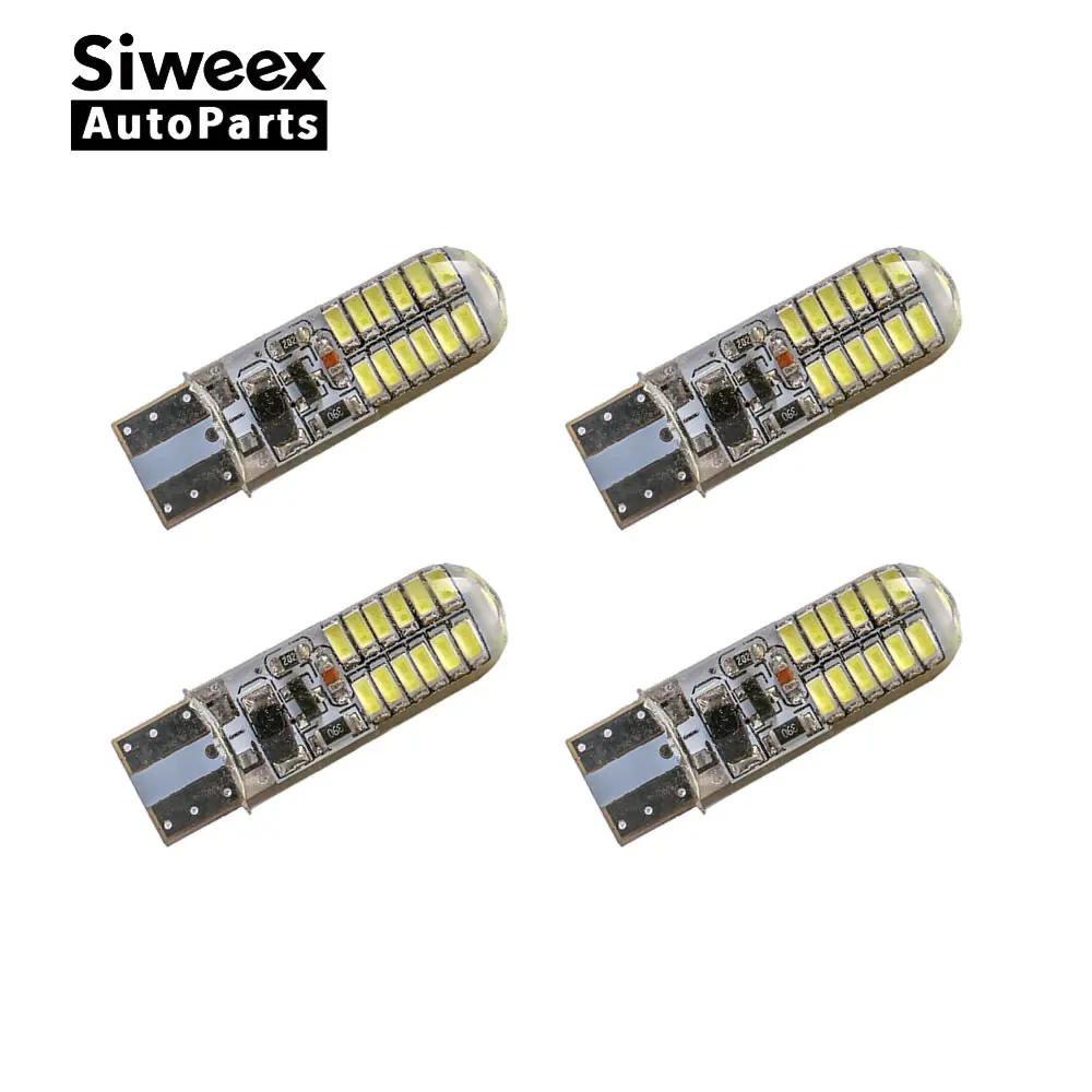 

4x W5W 24-3014 SMD Car T10 LED 194 168 Wedge Replacement Reverse Panel Lamp For Clearance Lights Car Reading Strobe Light 12V