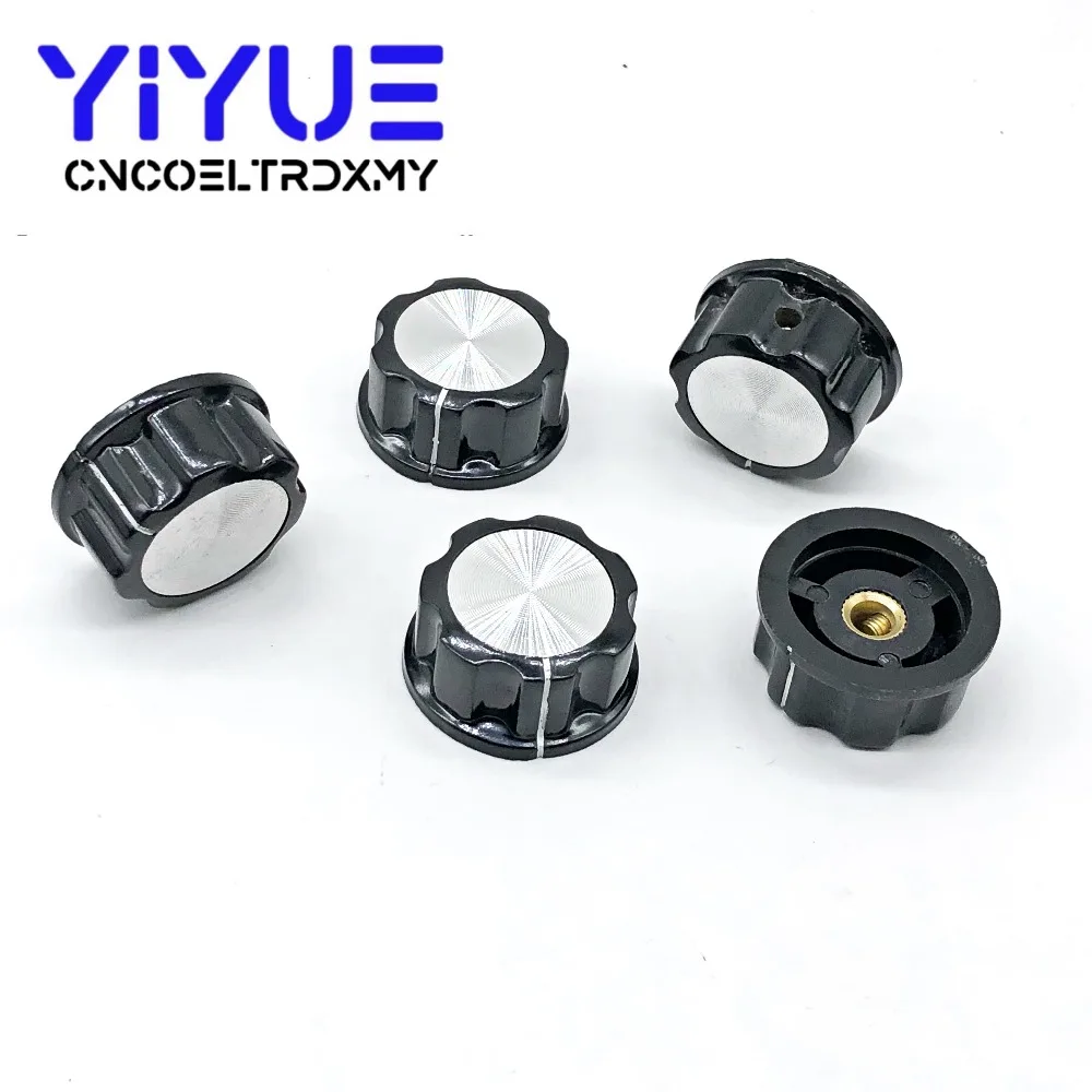 

5pcs MF-A04 Potentiometer Knob Cap 6mm Shaft Hole Dia Rotary Switch Bakelite Knob for WHT118 WX050