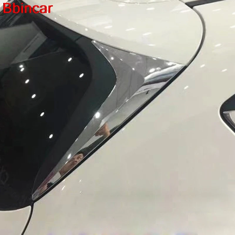 

Bbincar 2pcs ABS Chrome Side Door Rear View Window Spoiler Cover Trim Triangle Car Styling For Mazda CX9 CX-9 2016-2019