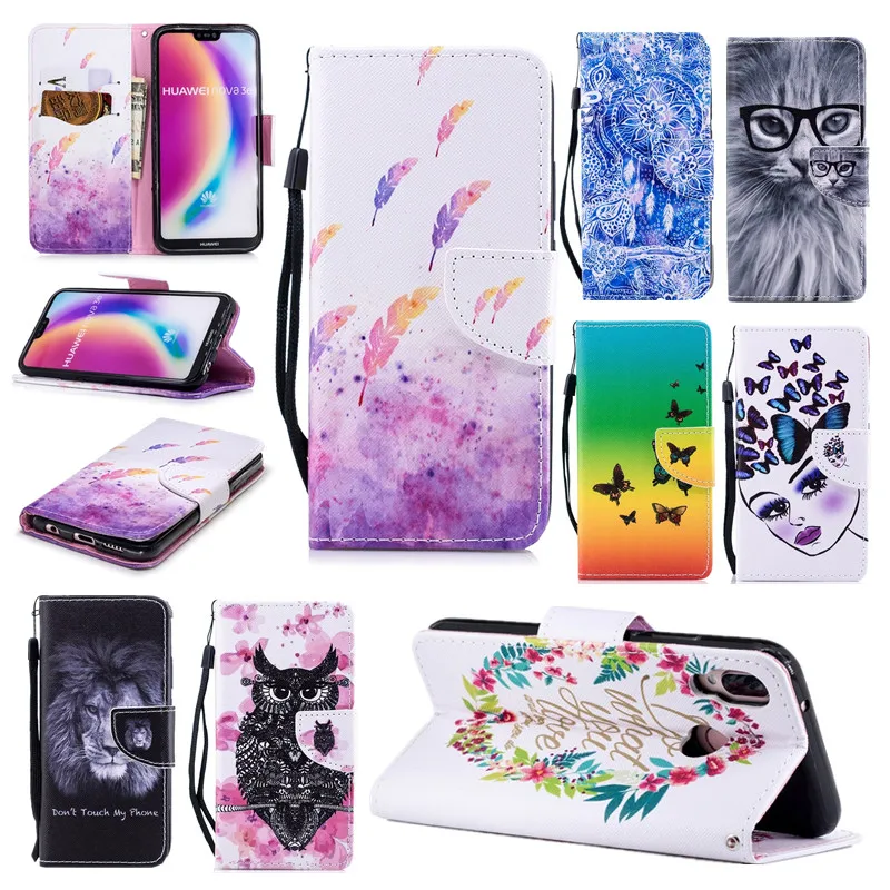 Top Quality Flip Case For Huawei P20 Lite Fashion Leather Back Cover Y3 2017 Pro Y5 Wallet Funda |