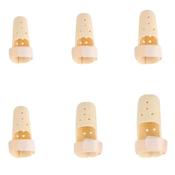 

6 Pcs Plastic Finger Splint Brace Mallet Finger Joint Pain Finger Injury Support for Broken Finger Joint Fracture Pain