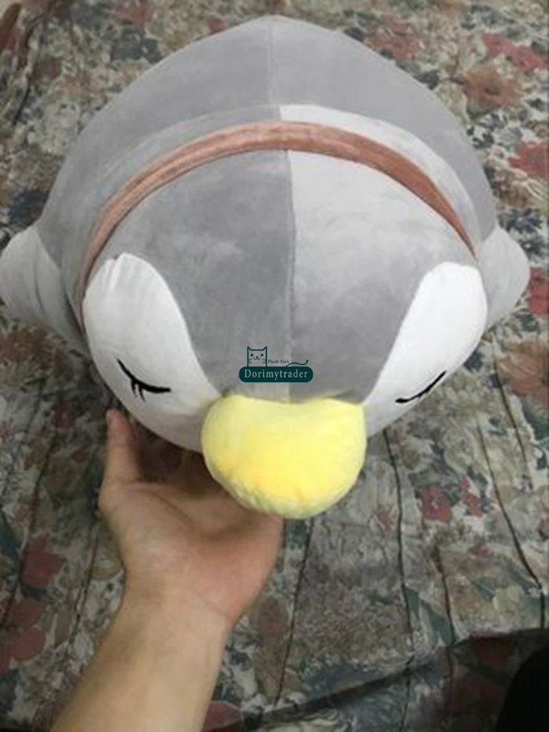 Dorimytrader pop lovely lying animal penguin plush pillow toy giant stuffed anime penguins doll cartoon pillow gift decoration 35inch 90cm DY61818  (11)