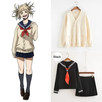 Cosplay Costume My Hero Academia Anime Cosplay Boku no Hero Academia Himiko Toga JK Uniform Women Sailor Suits with Sweaters