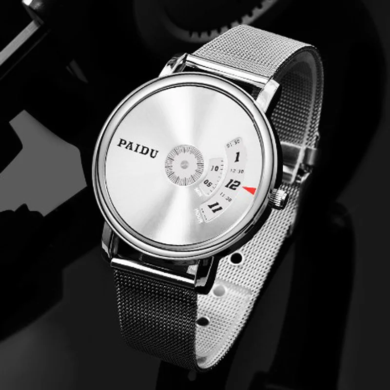 

PAIDU Watch 2019 Men Watches Top Brand Luxury Fashion Creative Turntable Watches Men Stainless Steel Watch erkek kol saati