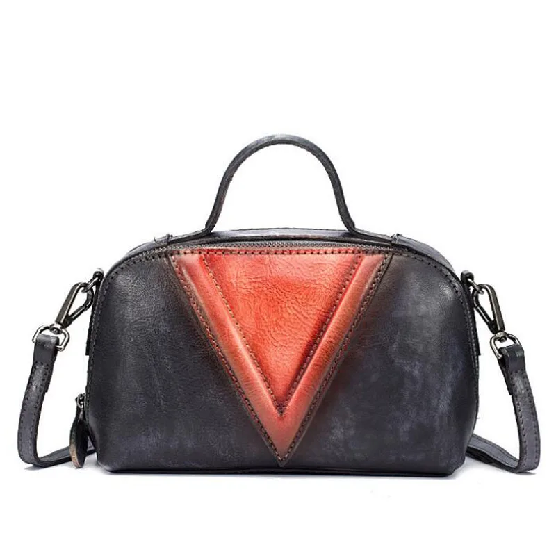 

leather Women's bag luxury retro Female handbag fashion shoulder bags Leisure Messenger bag Noble woman Crossbody bag