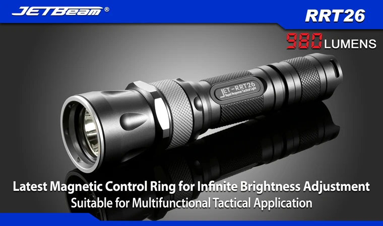 

Free Shipping 2014 Original JETBEAM RRT26 Cree XM-L2 LED 980 lumens flashlight daily torch Compatible with 18650 16340 battery