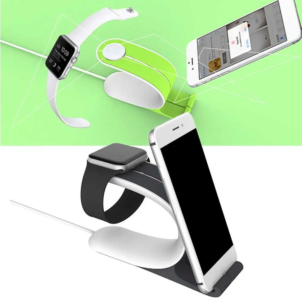 الهاتف المحمول قرص ساعة سطح المكتب البلاستيك حامل حامل رف Smartwatch جهاز شحن غير زلة الهاتف المحمول قرص ساعة سطح المكتب البلاستيك حامل حامل رف Smartwatch جهاز شحن غير زلة