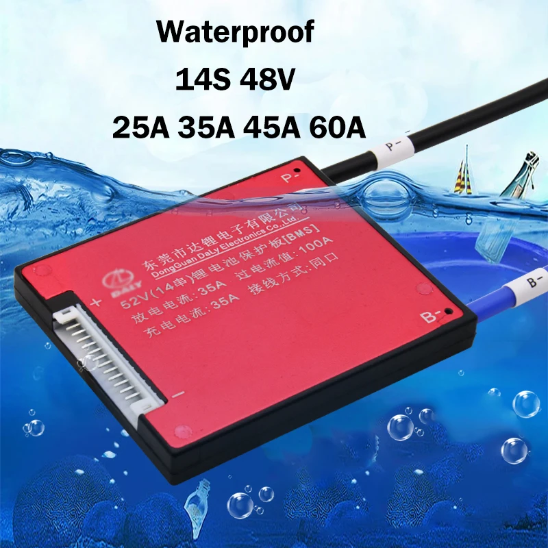 

14S 48V 25A 35A 45A 60A 80A 100A 200A 250A Lithium Battery Protection Board for Daly BMS Balance Li-ion Lipo 52V eBike Tricycle