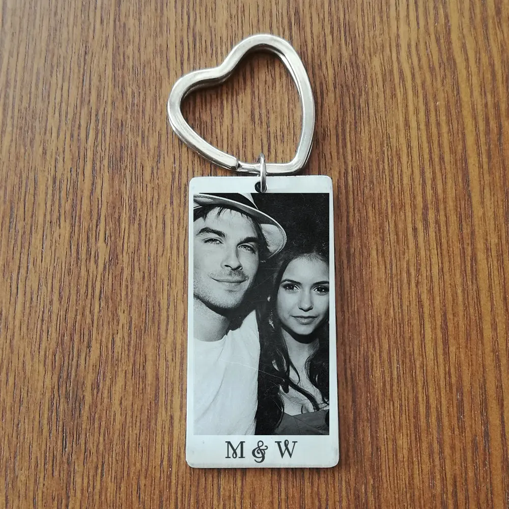 New Fashion ! Custom Key Chain Stainless Steel Ring Photo Keychain Jewelry Charm Perfect Gift Dropshipping | Украшения и
