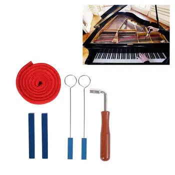 

6Pcs/set Piano Tuning Tools Kits Piano Wrench Professional L-shape Square Tuner Spanner Musical Instruments Accessories
