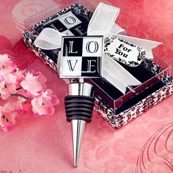 

Fast Delivery 15 Pcs/lot Factory Directly Sale Wedding Favor LoVe Design Wine Bottle Stopper Creative Gifts Wholesale