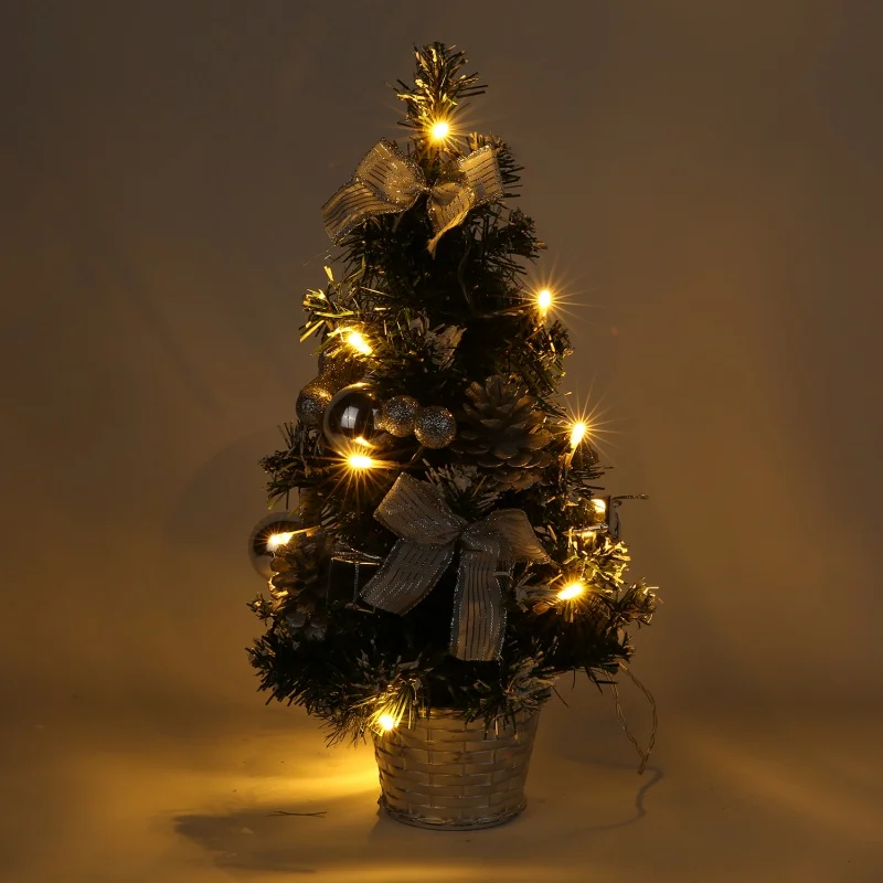 Ollapsible искусственная Рождественская елка подарок к празднику дома дизайн многоразовые 40 см свет Рождество принадлежности для деревьев