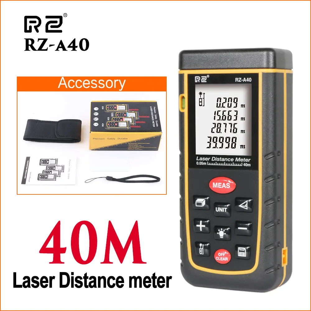 RZ лазерный дальномер охотничий цифровой Ручной 40 м 60 80 100 дальномер|Лазерные