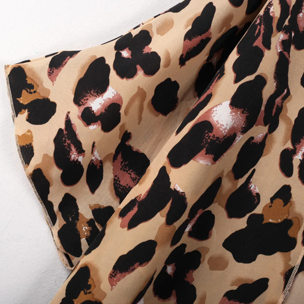 Leopard Long Cardigan Women 34 Sleeve Chiffon Kimono Cardigan Beach Swimsuit Smock Cardigan Plus Size Camisa Feminina 40MR05 (12)
