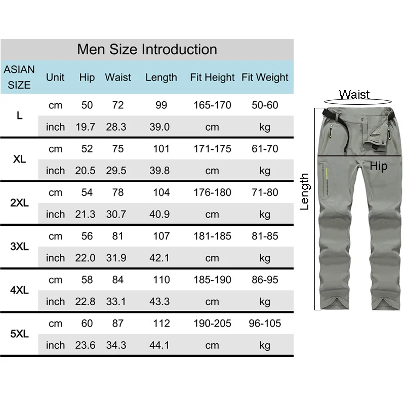 El Ártico de luz para los hombres de secado rápido Pantalones deportes al aire libre respirable acampando senderismo seco rápido pantalones de senderismo pesca de verano Pantalones