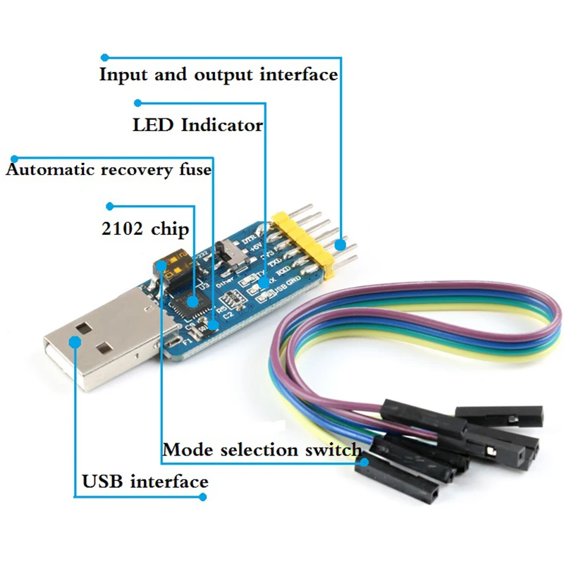 USB CP2102 к TTL 485 232 6 в 1 последовательный модуль конвертация RS485 преобразования с
